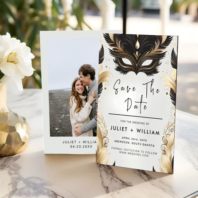 Save The Date Prom Costume Masquerade Mariage de bal (Créateur téléchargé)