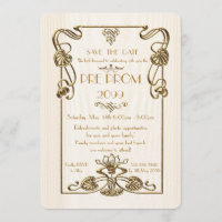 Prom Junior, Grand Gatsby, Or, blanc