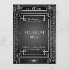 Save The Date PromJunior, Grand Gatsby, Argent, Noir