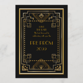 Save The Date PromJunior, Grand Gatsby, Or, Noir
