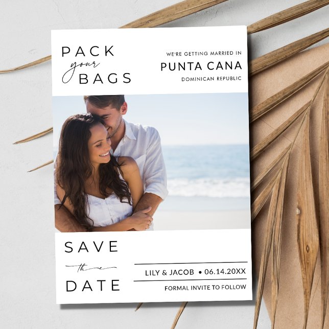 Save The Date Punta Cana Beach Destination Mariage Enregistrer L (Punta Cana Beach Destination Wedding Save The Date)