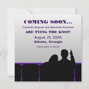 Save The Date Purple Movie Theatre Enregistrer la date