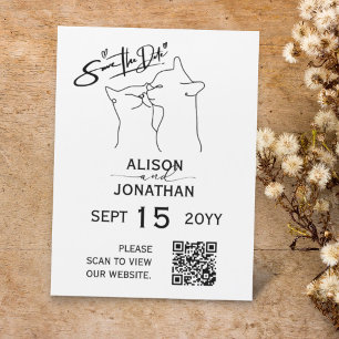 Save the Date QR-Code Einfaches Skript Minimalisti Magnetkarte