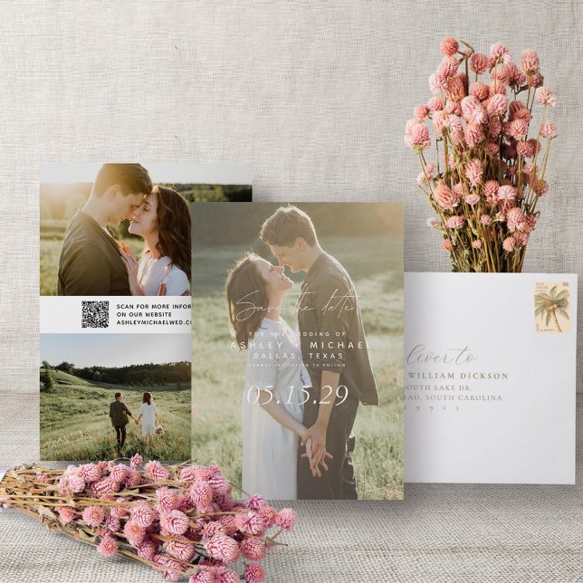 Save The Date QR Code Simple Script 3 Photo Mariage Website (QR Code Save the Date!)