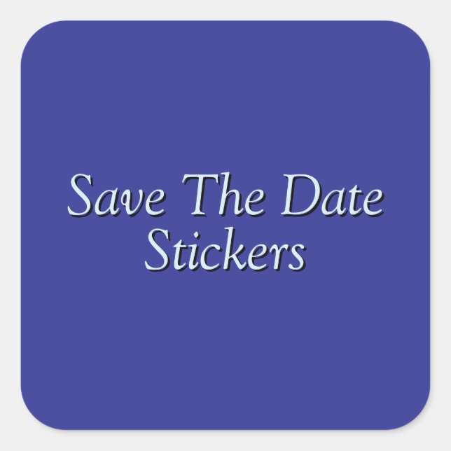 Save the Date! Quadratischer Aufkleber (Vorderseite)