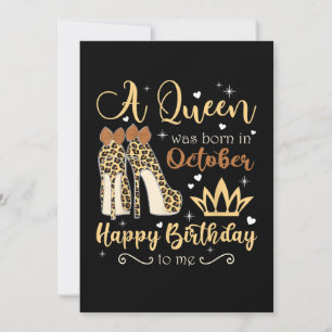Save The Date Queen October Girl Birthday