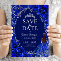 Quinceanera Bleu Royal Argent