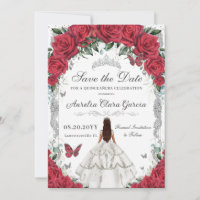 Quinceañera Roses rouges Roses Florales Roses blan