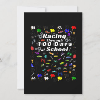Save The Date Racing Through 100 Days Of School Race Car Themed