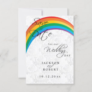 Save The Date Rainbow Gay Enregistrer la date
