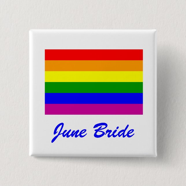 Save the Date/Rainbow-Hochzeit/Gay Pride Button (Vorderseite)