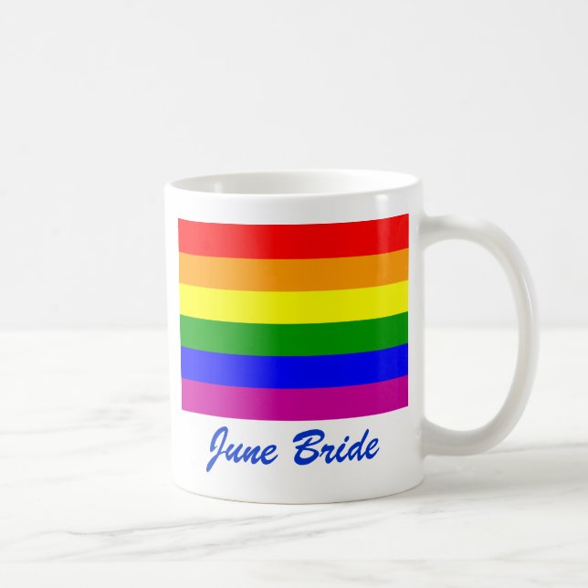 Save the Date/Rainbow-Hochzeit/Gay Pride Kaffeetasse (Rechts)