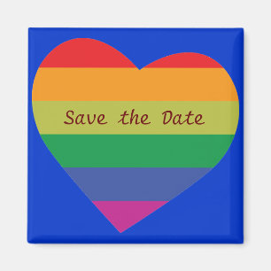Save the Date/Rainbow-Hochzeit/Gay Pride Magnet