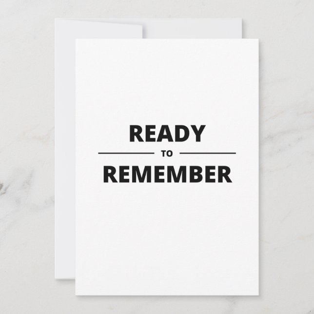 SAVE THE DATE READY TO REMEMBER (Devant)