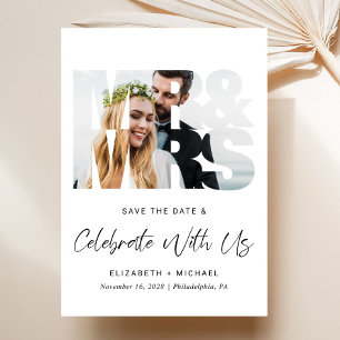 Save The Date Réception de mariage photo moderne