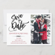 Red Black Photo Enregistrer la date