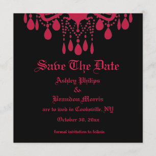 Save The Date Red Gothic Enregistrer la date