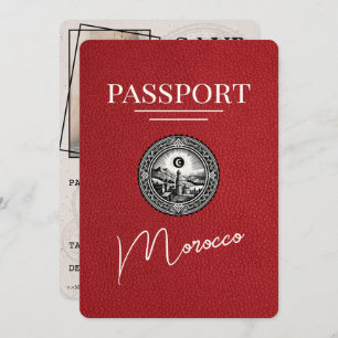 Save The Date Red Maroc Passeport Enregistrer La Date
