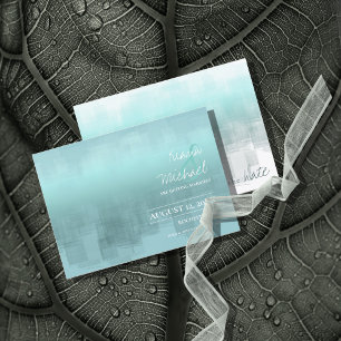 Save The Date Réflexions aquarelle Mariage Turquoise ID774