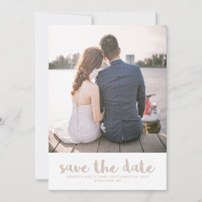 Save The Date Regarder la dentelle Mariage Enregistrer la date P (Devant)