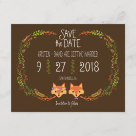 Save The Date Renard de la forêt fantaisiste mariage Enregistrez