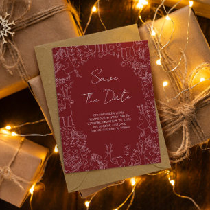 Save The Date Renne joueur & Botaniques d'hiver - Noël
