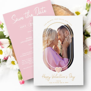 Save The Date Reserva La Fecha Arch Effet Coeur rose Bonne Vale