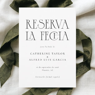 Save The Date Reserva La Fecha Black White Photo Mariage espagno