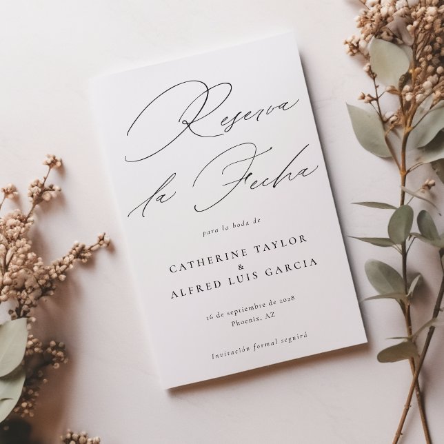 Save The Date Reserva La Fecha Spanis Script Photo Mariage (Créateur téléchargé)
