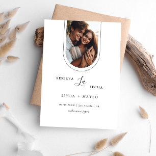Save The Date Réservation minimaliste moderne La Fecha Photo esp