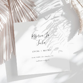 Save The Date Réservation simple et moderne La Fecha | Espagnol