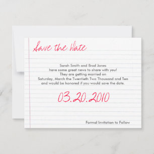 Save The Date Réservez la date