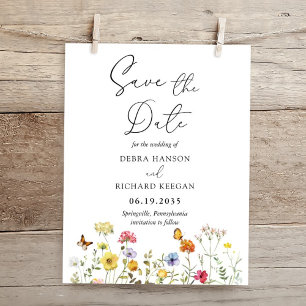 Save The Date Ressort fleur sauvage coloré botanique