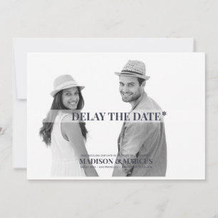 Save The Date Retarder la date Modern Custom Photo Mariage