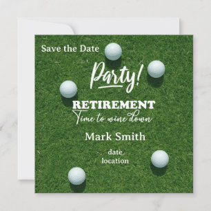 Save The Date Retraite de golf pour golfeur 