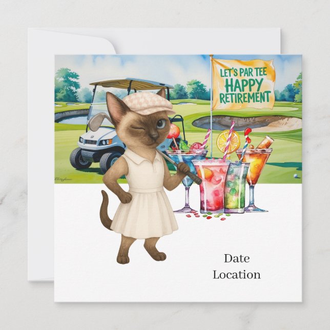 Save The Date Retraite de golf pour l'invitation des Amoureux de (Devant)