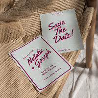 Retro couleur Whimsical Unique Mariage moderne
