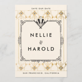 Save The Date Retro Great Gatsby Art Déco Photo Enregistrer les