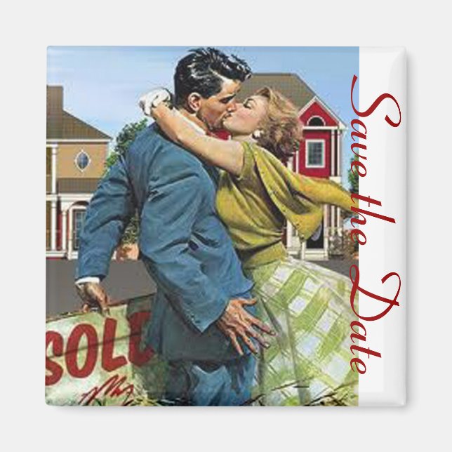 Save the Date Retro Magnet (Vorne)