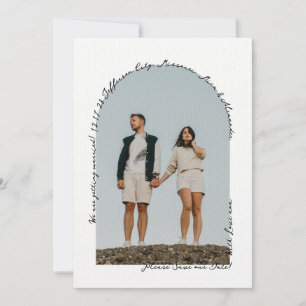 Save The Date Rétro manuscrit simple Doodle noir et blanc