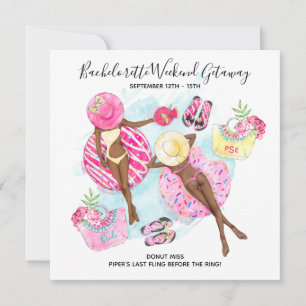 Save The Date Rétro week-end de plage de Bachelorette de filles