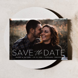 Save The Date Revêtement blanc romantique moderne