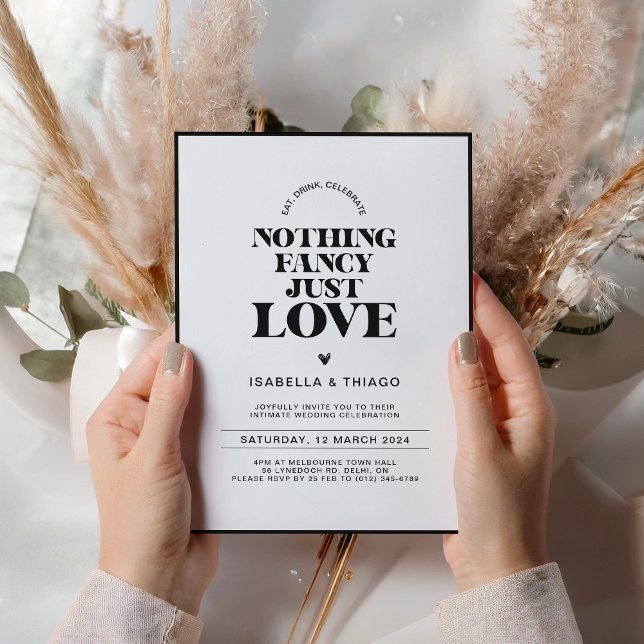 Save The Date Rien de fantaisie, juste de l'amour en noir monoch (Créateur téléchargé)