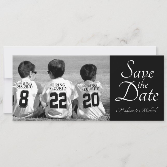 Save the Date Ring Bearer Foto Cards (Vorderseite)