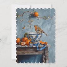 Robin - Taille de l'invitation plate : 12,7 cm x 1