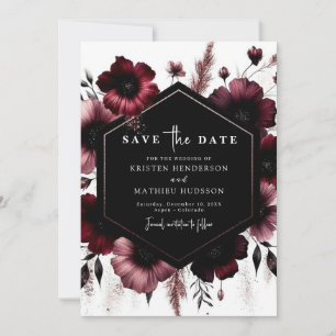 Save The Date Romantic Editable Mariage Bourgogne