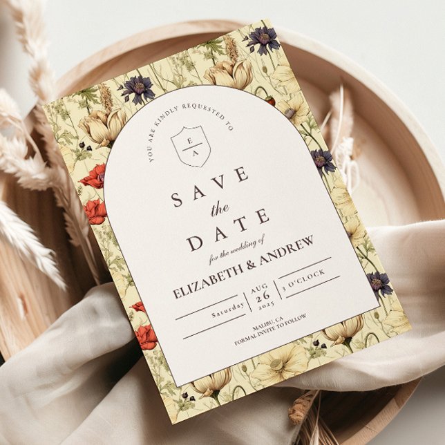 Save The Date Romantic Fall Floral Wedding (Créateur téléchargé)