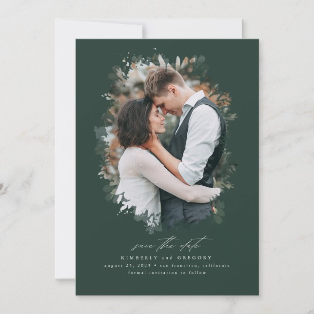 Save The Date Romantique et rêvé Sauvez la photo de la date (Devant)