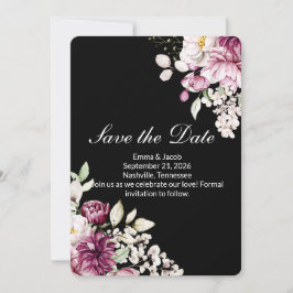 Save The Date Romantique Floraison Pivoine Fleurie
