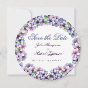 Save The Date Romantique Poétique Lilac Aquarelle Mariage Floral